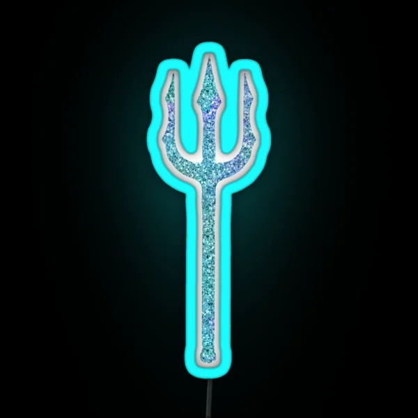 Glitter Trident Finnick Odair Hunger Games RGB Neon Sign
