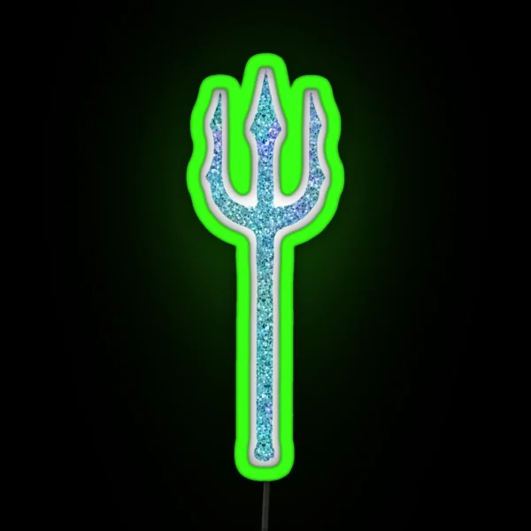 Glitter Trident Finnick Odair Hunger Games RGB Neon Sign