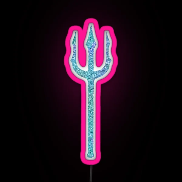 Glitter Trident Finnick Odair Hunger Games RGB Neon Sign