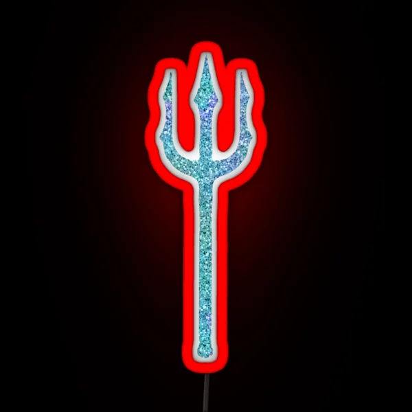 Glitter Trident Finnick Odair Hunger Games RGB Neon Sign