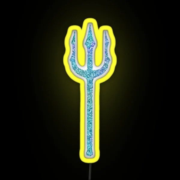 Glitter Trident Finnick Odair Hunger Games RGB Neon Sign