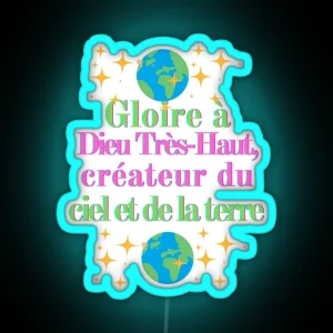 Glory To God The Creator Of Heaven And Earth RGB Neon Sign