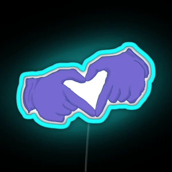 Glove Heart RGB Neon Sign