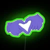 RGB Neon Sign Featuring A Heart-Shaped Glove Design Home Decor