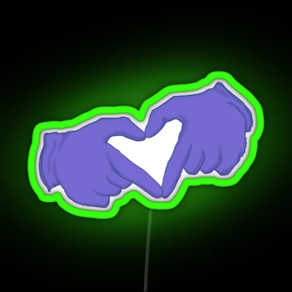 Glove Heart RGB Neon Sign