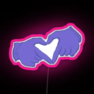 Glove Heart RGB Neon Sign