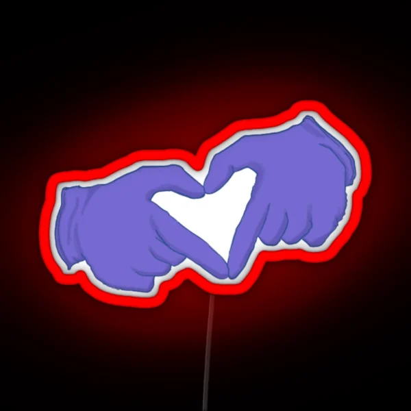 Glove Heart RGB Neon Sign