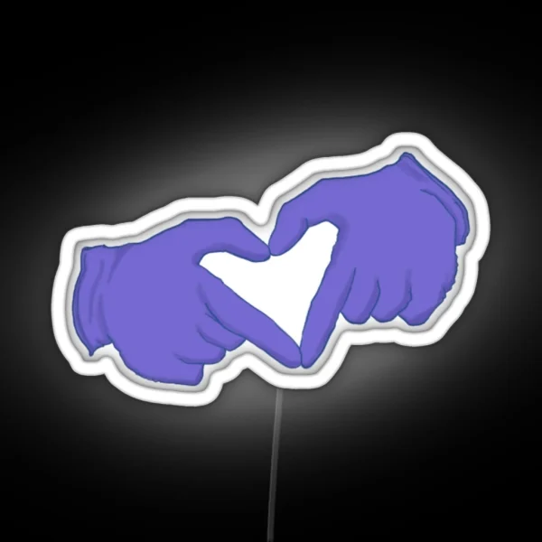 Glove Heart RGB Neon Sign