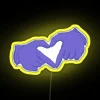 Vibrant Heart-Shaped Neon Sign with RGB LED Color Change Capability