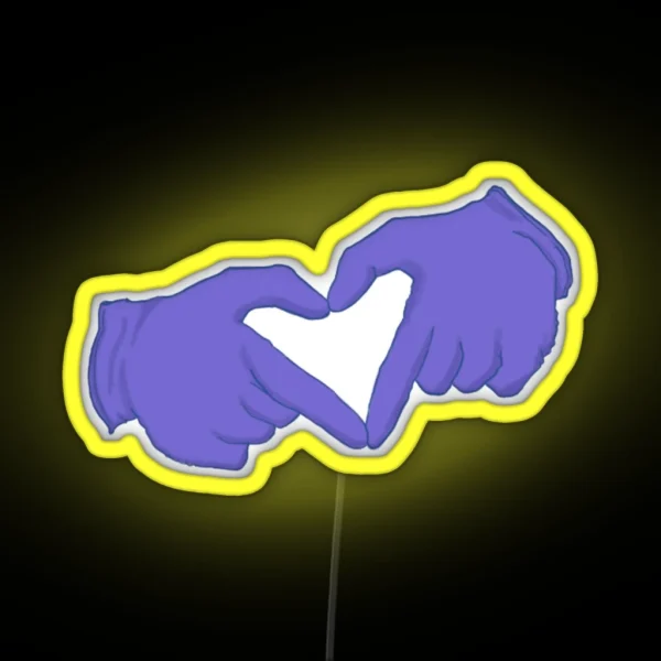 Glove Heart RGB Neon Sign