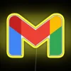 RGB LED Neon Sign with Customizable Gmail New Logo Display
