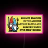 Fantasy Wizard Sorcery Gnome Guardians Protect Vehicle Neon RGB Sign