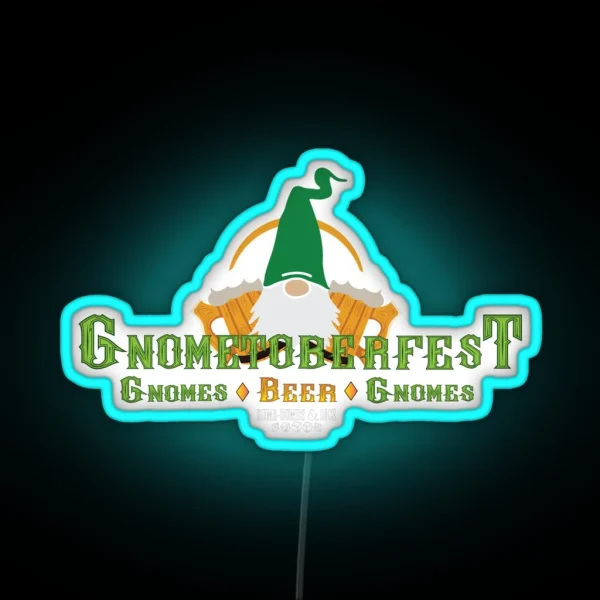 Gnometoberfest RGB Neon Sign