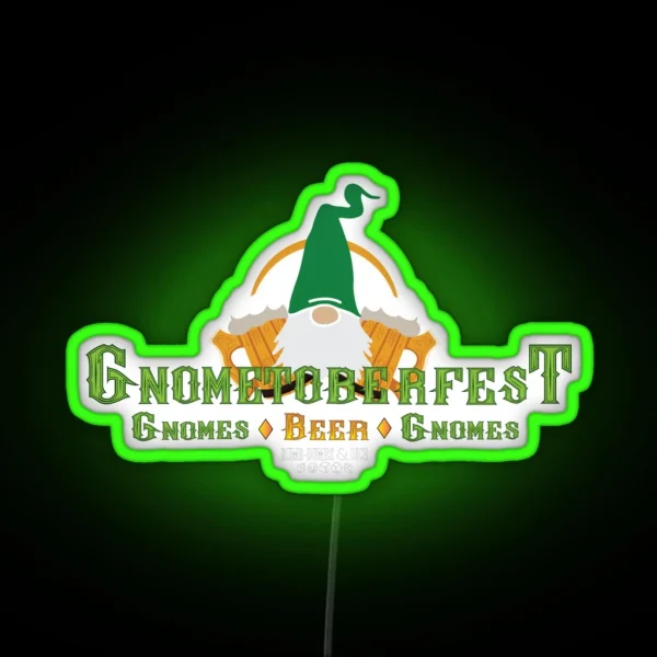 Gnometoberfest RGB Neon Sign