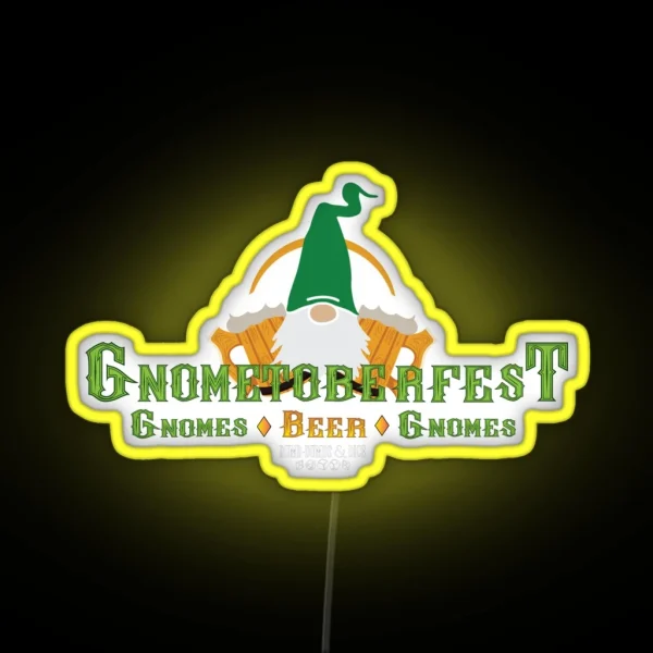Gnometoberfest RGB Neon Sign