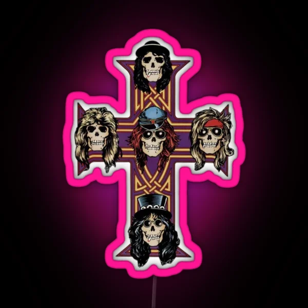 GNR Tribute Artwork RGB Neon Sign