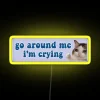 Laughter is Contagious Funny Feline Quote Neon Sign with Colorful Lighting