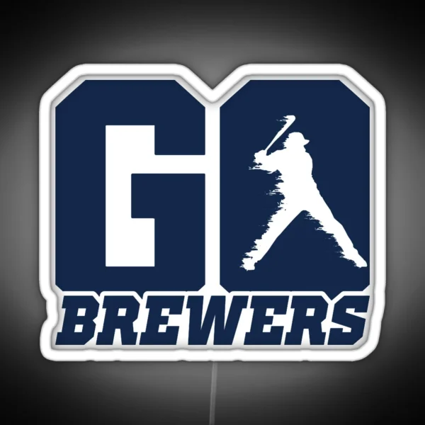 Go Baseball Player Baseball Fan Baseball Team RGB Neon Sign