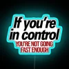 Electric glow speed boost motivational sign for high performance spaces.