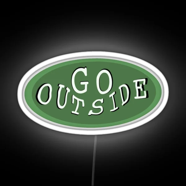 Go Outside Green Nature RGB Neon Sign