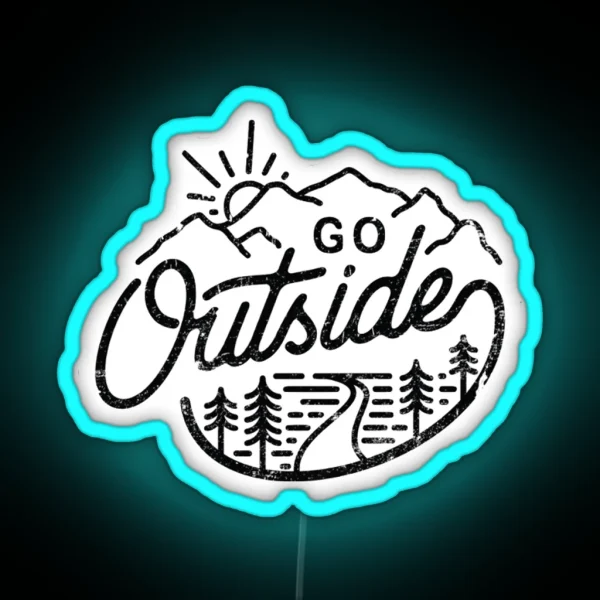 Go Outside Led RGB Neon Sign
