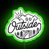 Vibrant Outdoor Neon Decor with Inspirational Quote for Home Accents