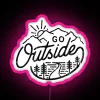 Vibrant RGB neon digital art display outdoor decorative led signage.