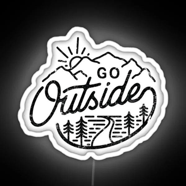 Go Outside Led RGB Neon Sign