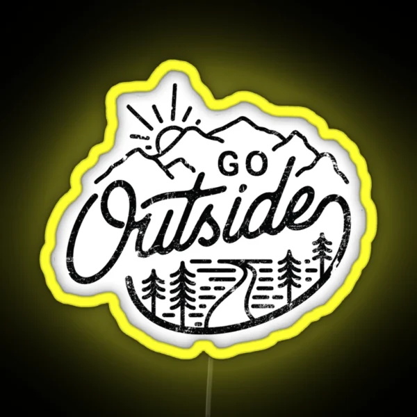 Go Outside Led RGB Neon Sign