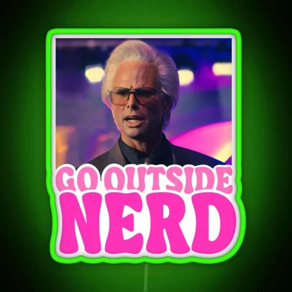 Go Outside Nerd Baby Billy Freeman RGB Neon Sign