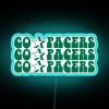 Vibrant NBA team logo LED light decor wall art.
