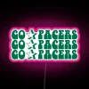 Vibrant customizable go Pacers LED lighting for home office decor