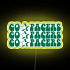 Vibrant RGB LED Sign Illuminates Team Spirit with Customizable Color Options