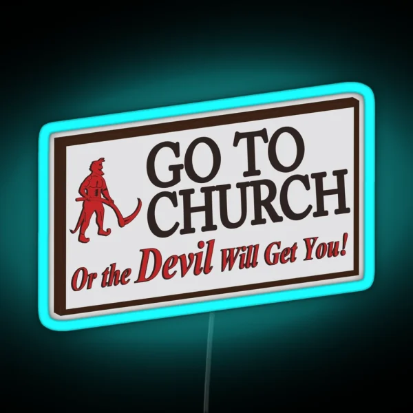 Go To Church Sign In Alabama RGB Neon Sign