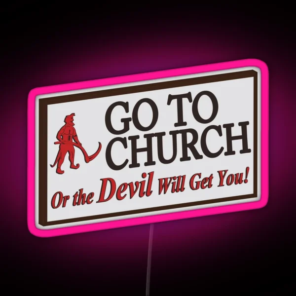 Go To Church Sign In Alabama RGB Neon Sign