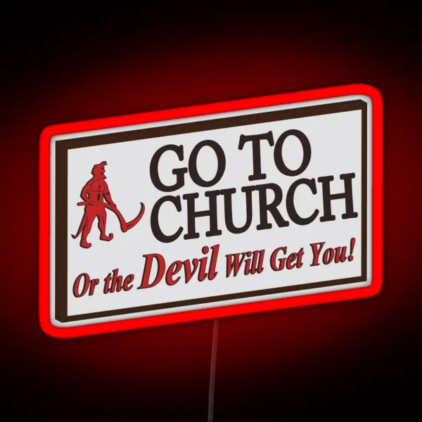 Go To Church Sign In Alabama RGB Neon Sign