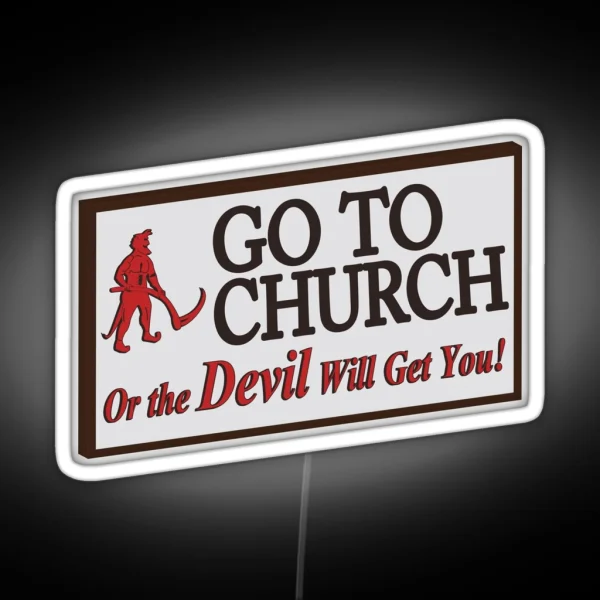 Go To Church Sign In Alabama RGB Neon Sign