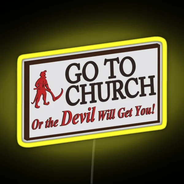 Go To Church Sign In Alabama RGB Neon Sign