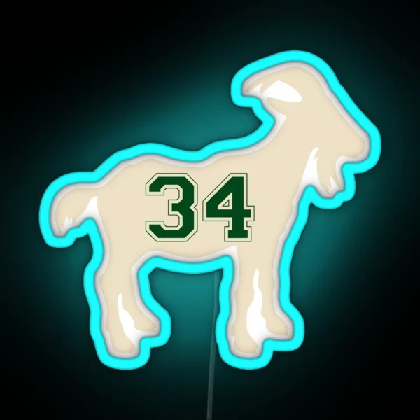 Goat Number 34 RGB Neon Sign