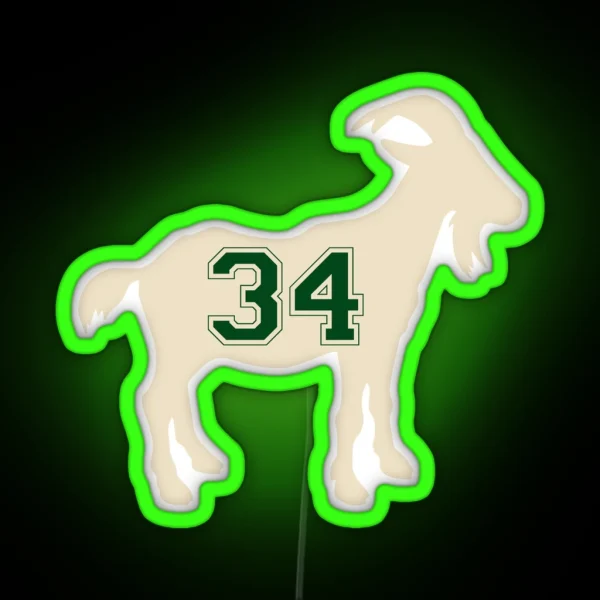 Goat Number 34 RGB Neon Sign