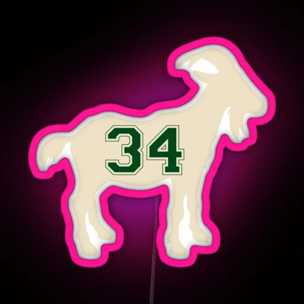 Goat Number 34 RGB Neon Sign