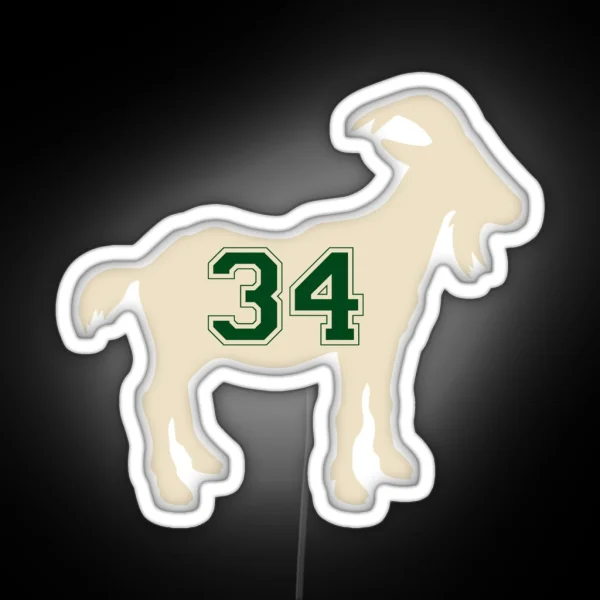 Goat Number 34 RGB Neon Sign