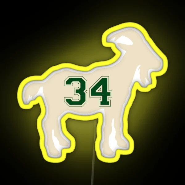 Goat Number 34 RGB Neon Sign