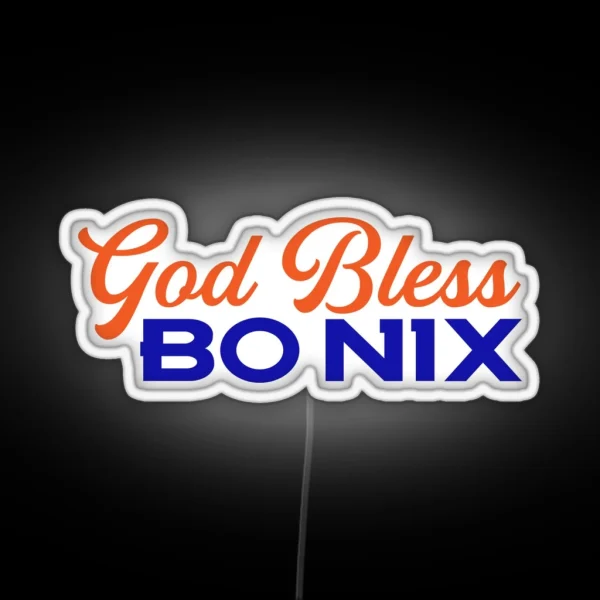 God Bless Bo Nix RGB Neon Sign