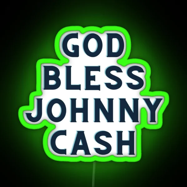 God Bless Cash Country Singer American Legend RGB Neon Sign