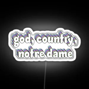 God Country Notre Dame RGB Neon Sign