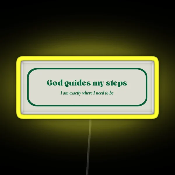 God Guides My Steps RGB Neon Sign