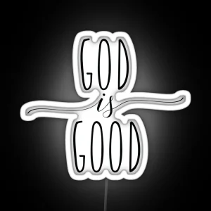 God Is Good Christian Quote RGB Neon Sign