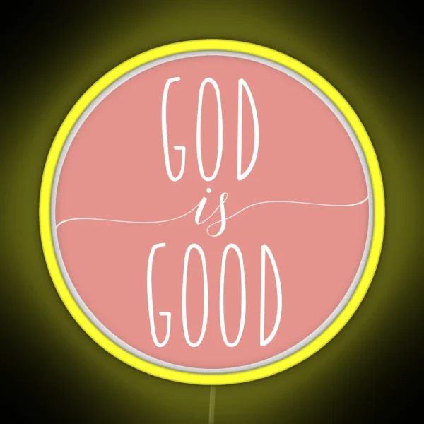 God Is Good Christian Quote RGB Neon Sign