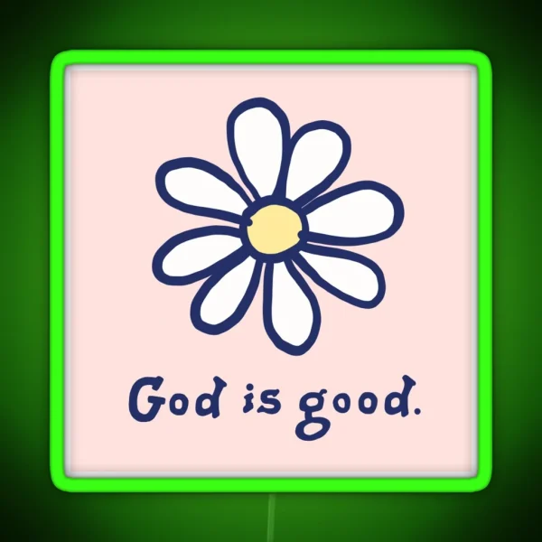 God Is Good Pink Led RGB Neon Sign